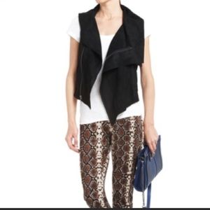 BCBG Maxazria Fabian Black Suede Vest